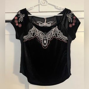 Free People velvet t-shirt